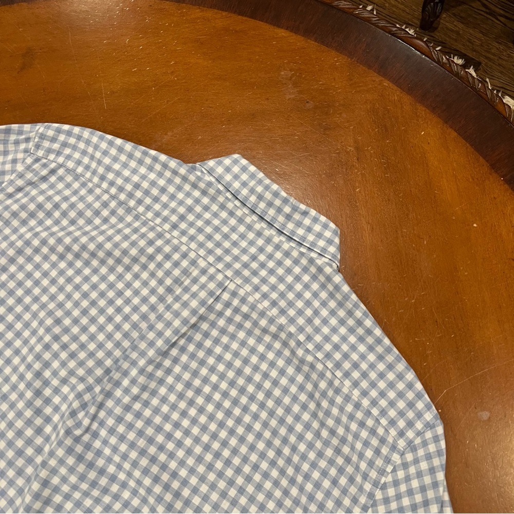 J.Crew Men’s Secret Wash Slim Fit Cotton Poplin Shirt Blue Plaid XL Preppy - Picture 10 of 16
